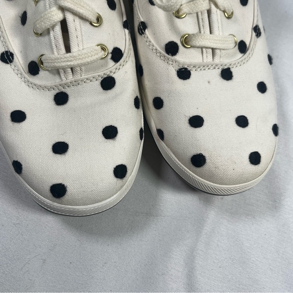 Kate Spade - Keds Black And White Polka Dot Canvas Lace Up Sneaker Size 7. - Picture 8 of 8